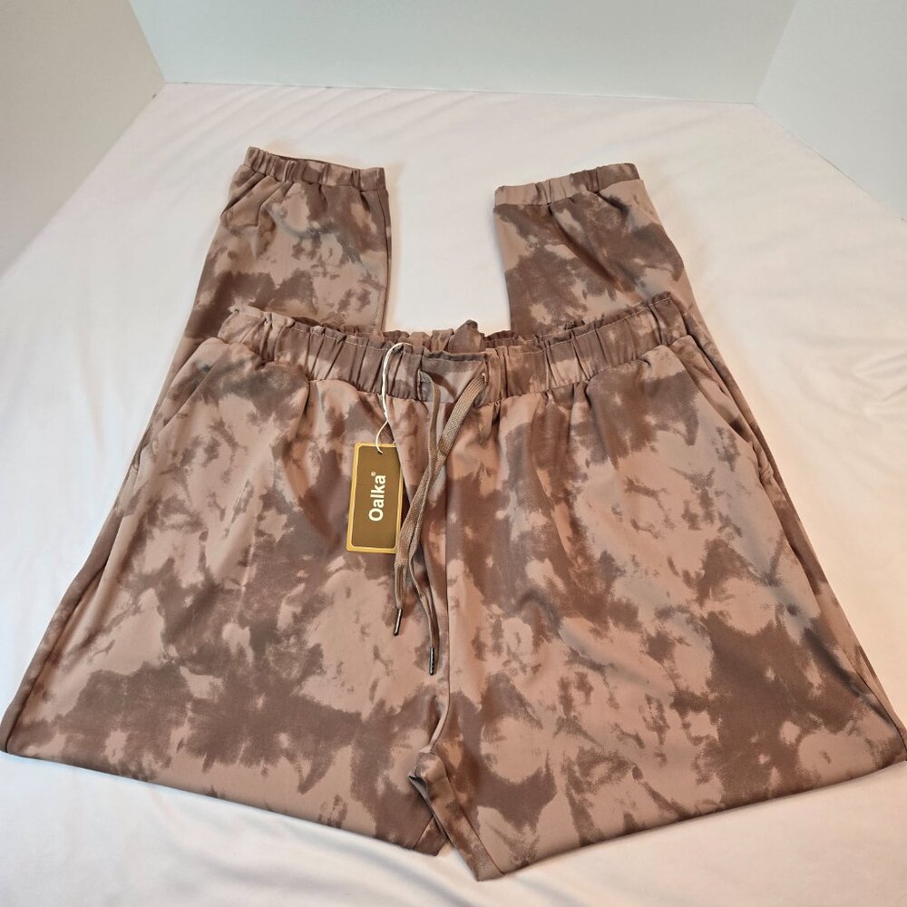 OALKA Joggers -Taupe Tie Dye  Sz: XXL - Picture 6 of 7